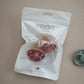 Frigg Daisy Natural Rubber Baby Pacifier | Made In Denmark | Bpa-Free (Powder Blush/Cream, 0-6 Months) 2-Pack
