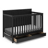 Graco Hadley 5-in-1 Convertible Crib with Drawer (Black) - Combo, Includes Full-Size Nursery Storage, Converts from Baby Crib to