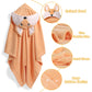 Wodhoy Toddler Bath Towel Hooded Towels For Kids 0-5 Years, 2-Pack Thick Absorbent Large 50'X 32' Baby Towels With Hood Aniaml