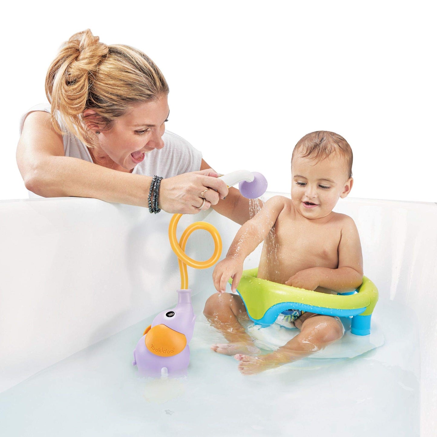 Yookidoo Elephant Baby Bath Shower Purple