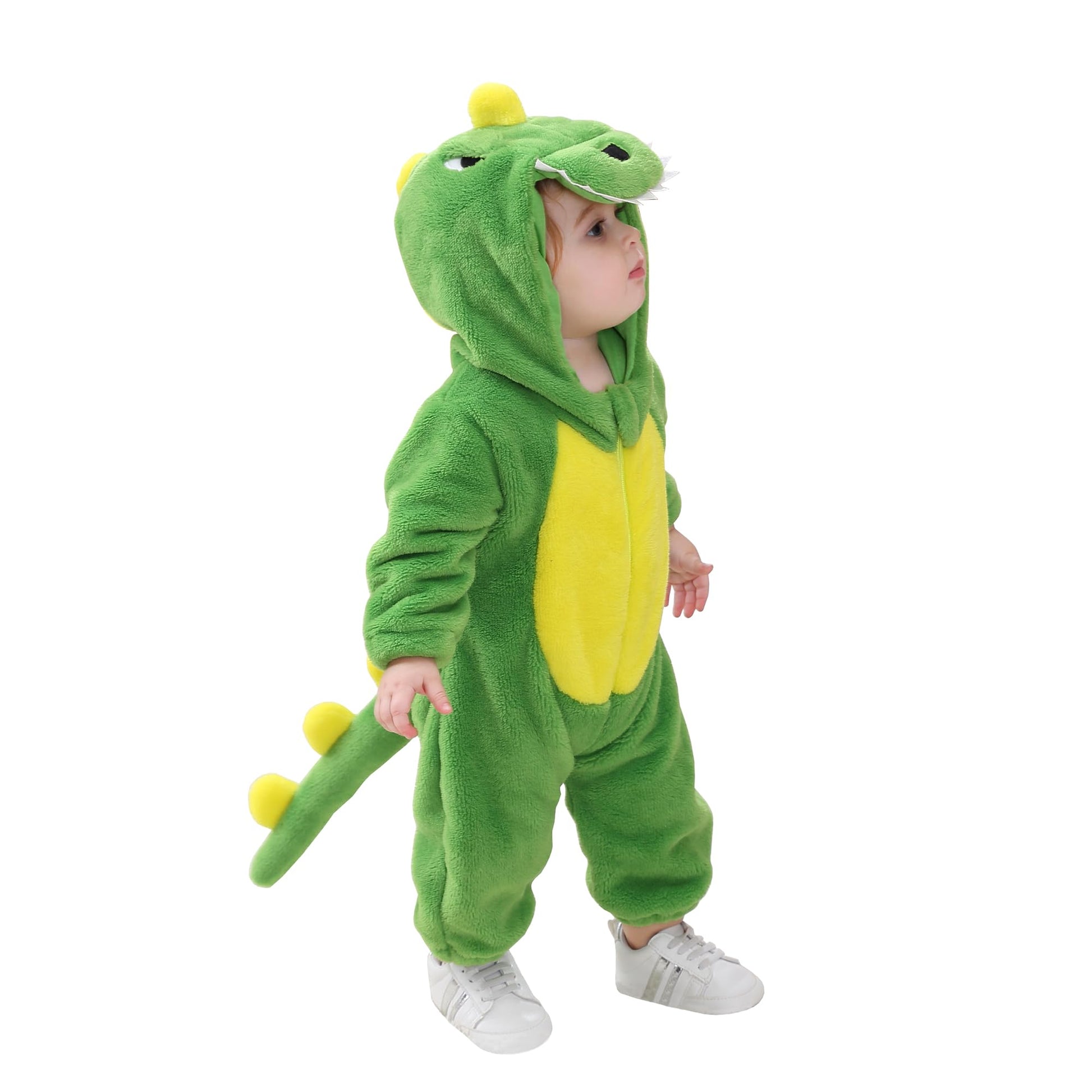 Tonwhar Infant And Toddler Halloween Cosplay Costume Kids' Animal Outfit Snowsuit(2.5-3.5 Years/Height 38'-41',Green Dinosaur)