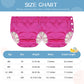 Durio Reusable Diapers Baby Washable Baby Swim Diapers Unisex Infant Swim Diaper Waterproof Baby Swimming Diaper White Rose 6-12