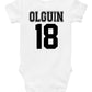 Rapunzie Baby Bodysuit - Custom Personalized Soccer Ball With Your Name And Number (0-3 Months)