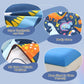 Wowelife Dinosaur Toddler Bedding Set For Boys Grey 4 Piece Toddler Bed Sets Blue Kids Toddler Comforter Set Breathable Soft Wit