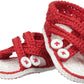 Jefferies Socks Baby Girls' Newborn Criss Cross Sandal Crochet Bootie, Red