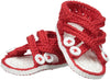 Jefferies Socks Baby Girls' Newborn Criss Cross Sandal Crochet Bootie, Red