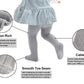 Epeius Infants Baby Girls Seamless Cable Knit Solid Cotton Tights For 6-12 Months,White/Black/Grey (Pack Of 3)