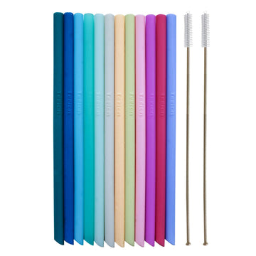 Tegion Mini Short Pinch Test Passed 5.5' Replacement Reusable Toddlers& Kids&Baby Silicone Small Straws For The First Years Tak