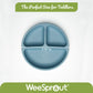 Weesprout Suction Plates For Babies & Toddlers - 100% Silicone, Dinnerware Stays Put, Divided Design For Picky Eaters, Microwave