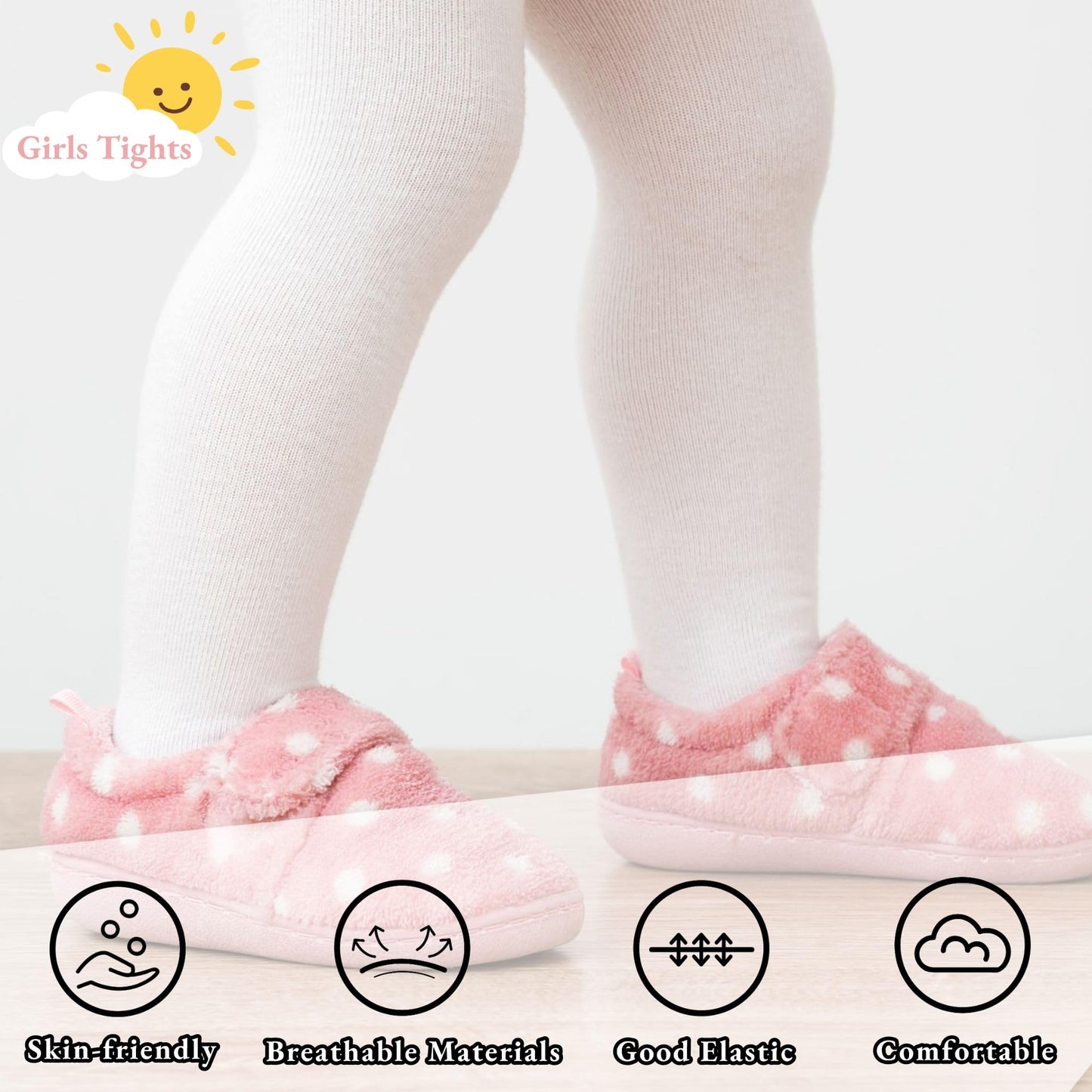 Sptramle Baby Girls Tights, Leggings Stockings For Newborn Toddler Girls(9-18 Months),3 Pack Infant Knit Cotton Pantyhose