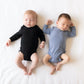 Kyte Baby Unisex Long Sleeve Bodysuit, Rayon Made From Bamboo (3-6 Months, Midnight)