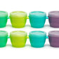 Melii Snap & Go Baby Food Storage Containers - 8 Pack, Multicolored 4 Oz Stackable Snack Containers, Freezer Safe With Airtight