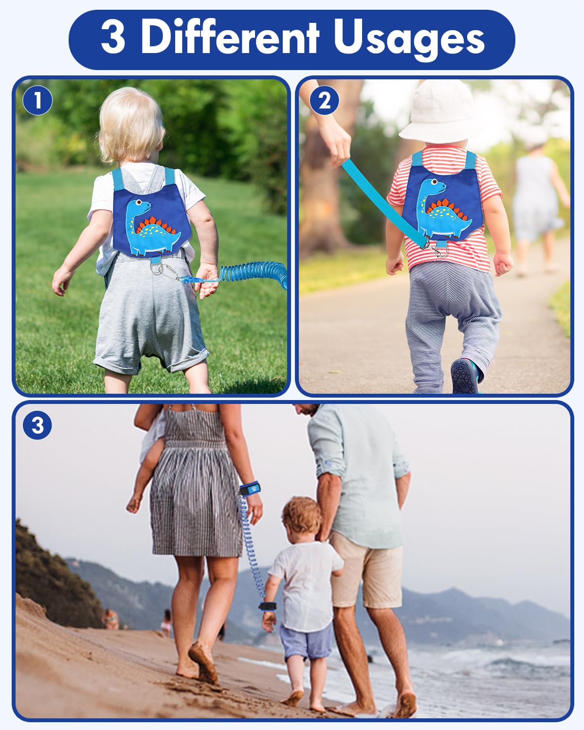 Lehoo Castle Toddler Leash, Toddler Harness With Leash With Anti Lost Wrist Link For Kids, Baby Leash With Key, Kids Leashes For