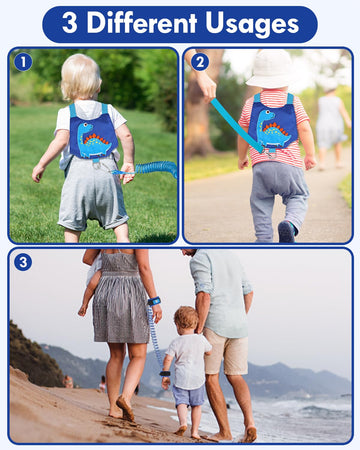 Lehoo Castle Toddler Leash, Toddler Harness With Leash With Anti Lost Wrist Link For Kids, Baby Leash With Key, Kids Leashes For