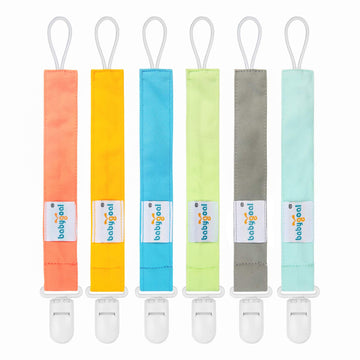 Babygoal Neutral Pacifier Clips, 6 Pack Paci Holder Clips For Boys And Girls Fits For Most Baby Pacifier, Binky Styles,Teethers