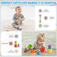 WOODMAM Montessori Toys for Babies 6-12 Months, 9 in 1 Educational Wooden Toys Set, Includes Object Permanent Box, Stacking Cups