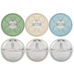 PandaEar 3 Pack Stainless Steel Baby Suction Plates, Divided Toddler Plate for Baby Led Weaning Supplies, Non-Slip Toddler Baby 