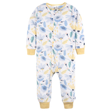 Gerber Baby Girl'S Flame Resistant Fleece Footless Pajamas 3-Pack, Multi Floral