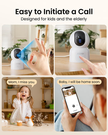 Zosi C518 4Mp Indoor Pan/Tilt Smart Home Security Camera For Pet Dog Baby Nanny Monitor,2.4G/5G Dual-Band Plug-In Wifi Cam,Auto-