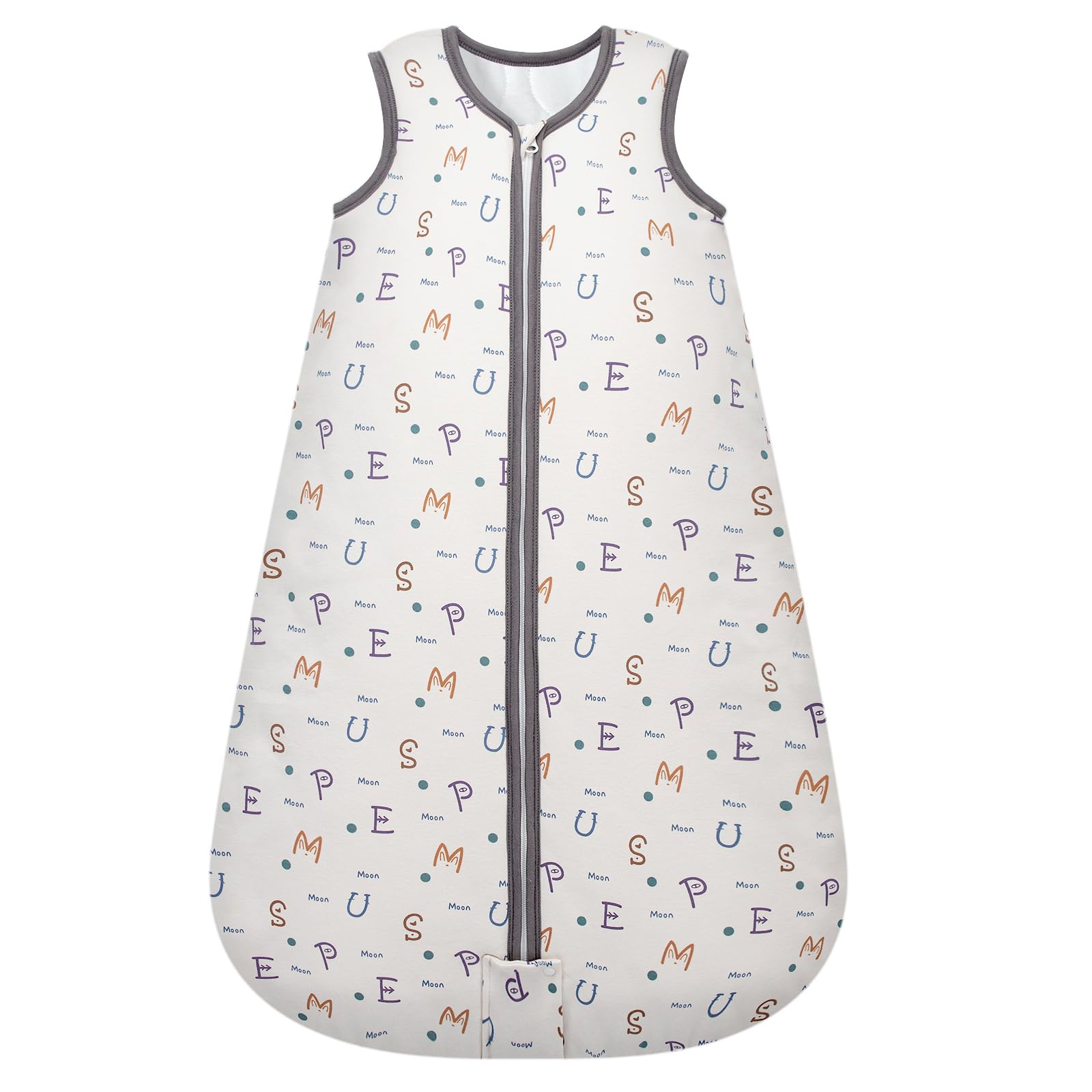 Mosebears Sleep Sack Baby Winter Wearable Blanket with 2-Way Zipper,2.5 TOG Cotton Sleep Sack Unisex (2 Pack, 6-12 Months)
