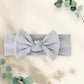 Babygiz Baby Girl Headbands-Infant,Toddler Cotton Handmade Hairbands With Bows Child Hair Accessories (Stone Gray)
