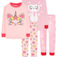 DAUGHTER QUEEN Girls 4 Pieces Cotton Pajamas Size 18 Months12 Years, 4pcspinkcatlga23, 10