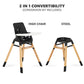 Dream On Me Nibble Wooden Compact High Chair In Black | Light Weight | Portable |Removable Seat Cover I Adjustable Tray I Baby A