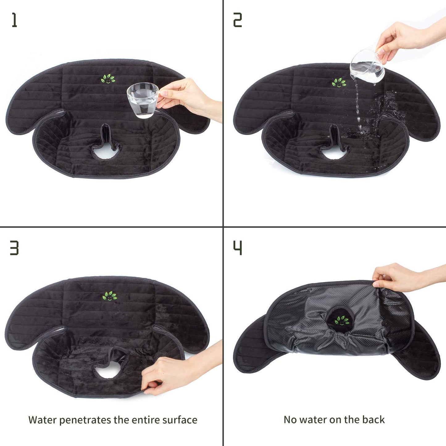 Piddle Pad Car Seat Protector, Waterproof Potty Training Seat Saver Pads For Infants Baby And Toddlers, Machine Wash And Dry (Bl