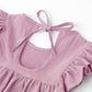 Lyxiof Toddler Baby Girl Cotton Linen Dress Ruffle Sleeve Halter Sleeveless Kids Casual Beach Dresses Pink 100Cm
