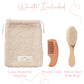 Myzi Baby Hair Brush Set - Baby Brush And Comb Set Newborn, Baby Comb And Brush Set Boy And Girl, Newborn Hair Brush And Newborn
