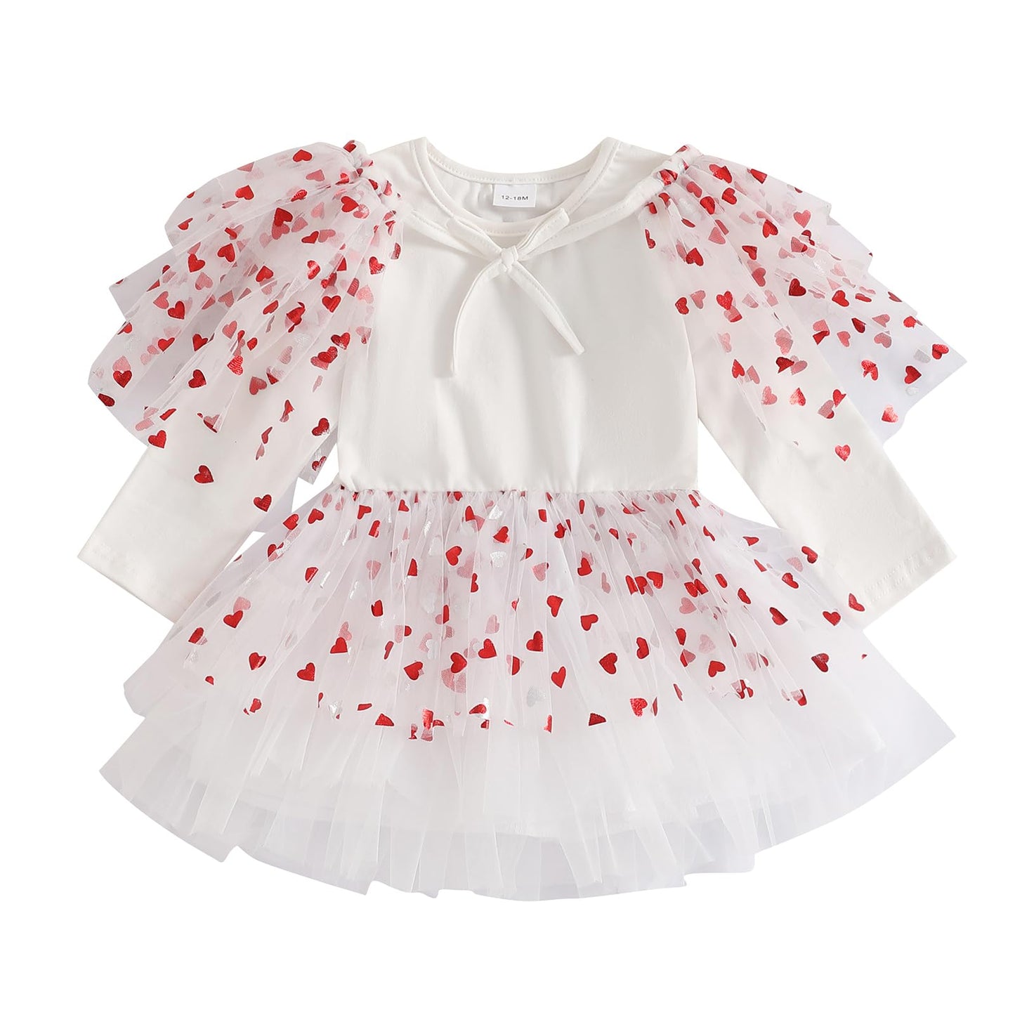 Baby Girl Valentines Outfit Toddler Valentines Day Dress Princess Heart Tulle Tutu Dresses Cute Photoshoot Clothes (Valentines H