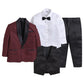 Jeetethnics Boys Red Coat Suit Set With Waistcoat Shirt And Trousers (9107Ahv)
