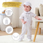Booulfi Baptism Outfits For Boys Short Sleeve Baby Boys Clothes Summer Gentleman Suits With Dress Shirt Bowtie Suspender Pants H