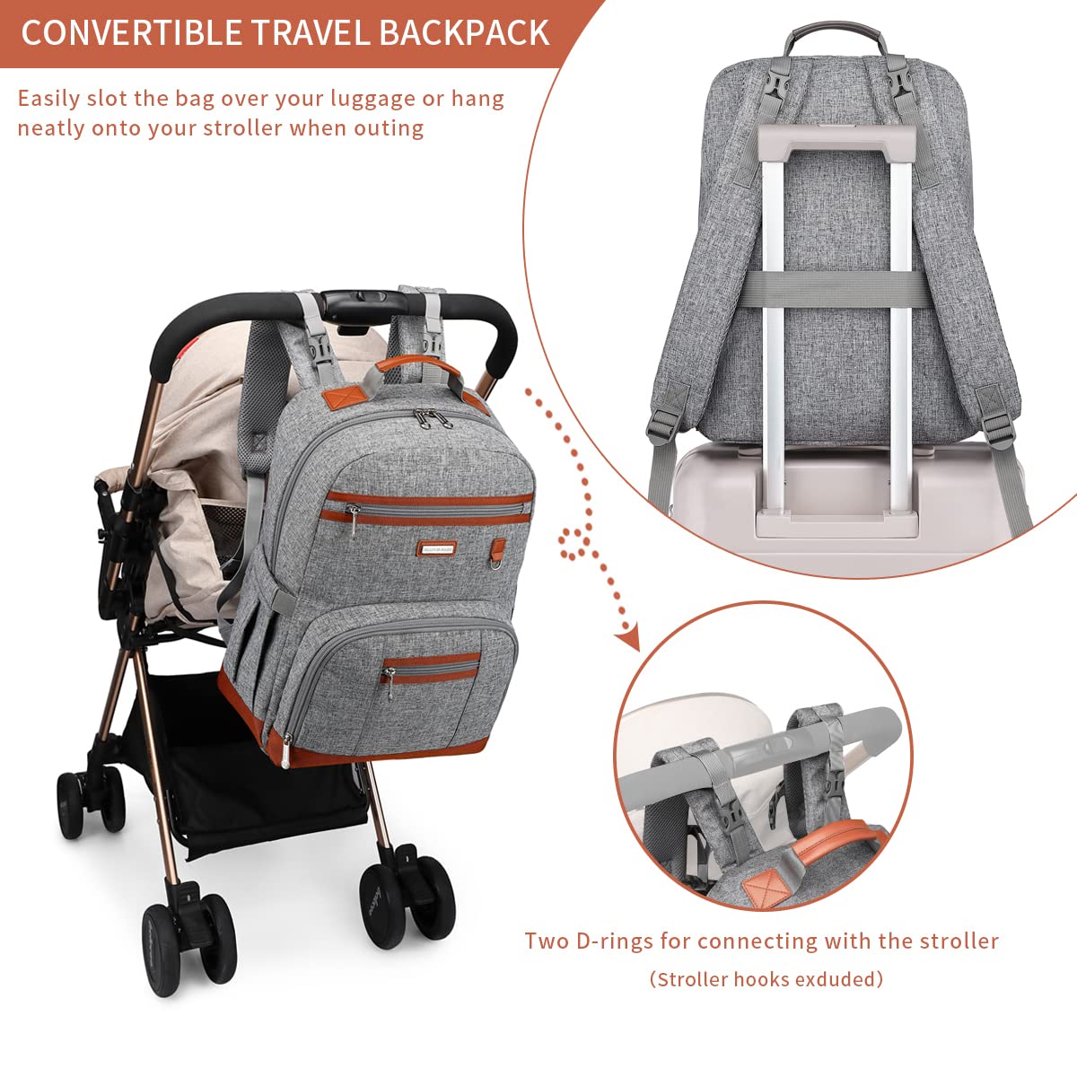 Billiton Mashi Diaper Bag Backpack, Diaper Bag For Baby,Large Capacity With Insulated Pockets Multifunctional Baby Bags Backpack