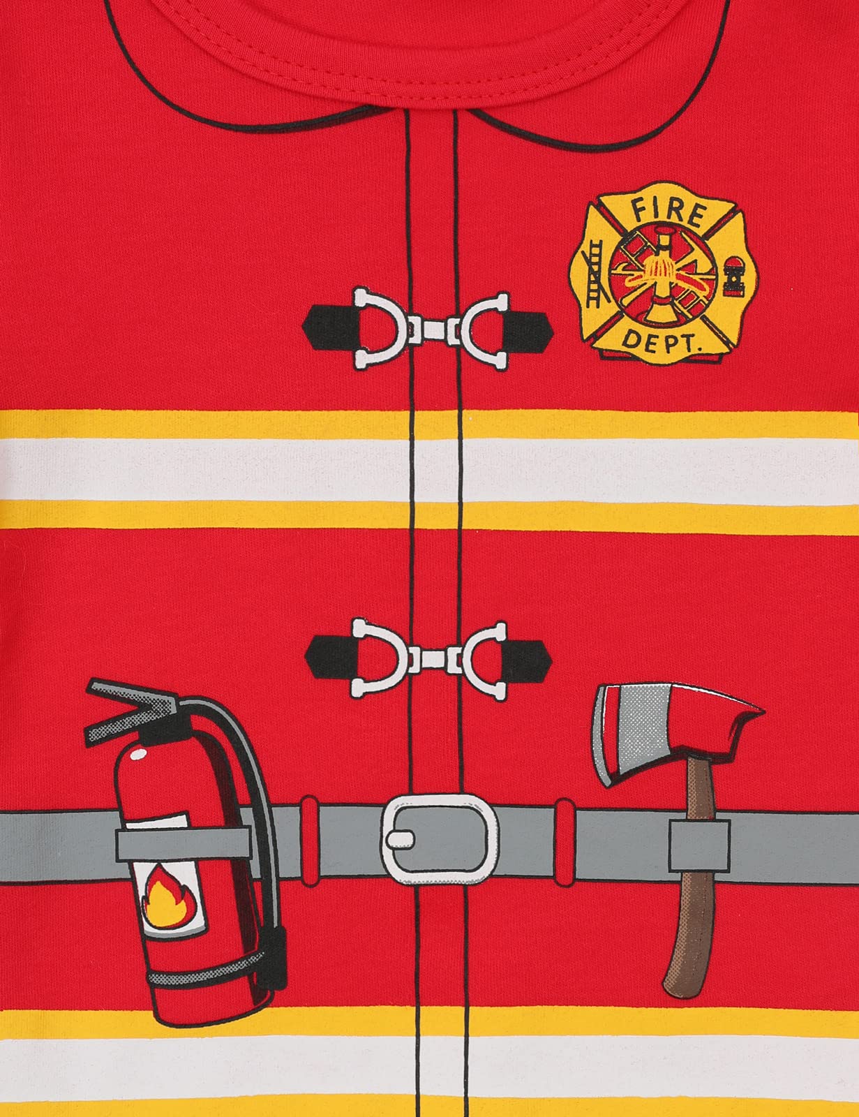 Cosland Halloween Fireman Costume Baby Firefighter Outfit, Red, 18-24 Months