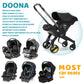 Universal Car Seat Rain Cover, Weather Shield for Infant Car Seat with Storage Bag, Side Ventilation & Handle Opening, Provides