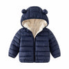 Cecorc Winter Coats For Kids With Hoods Light Puffer Jacket For Girls, Boys | Baby, Infants, Toddlers, 12-18 Months,Navy(With Fl