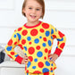 A&J Design Boys Clown Pajamas Girls Toddler Halloween Costume Kids Circus Pjs Color Dots 7 Years