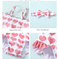 Mioglrie Baby Swimsuit Girl Infant 12-18 Month Bathing Suits Newborn Girls Summer Beach Swimwear Toddler Cute Pink Heart One Pie