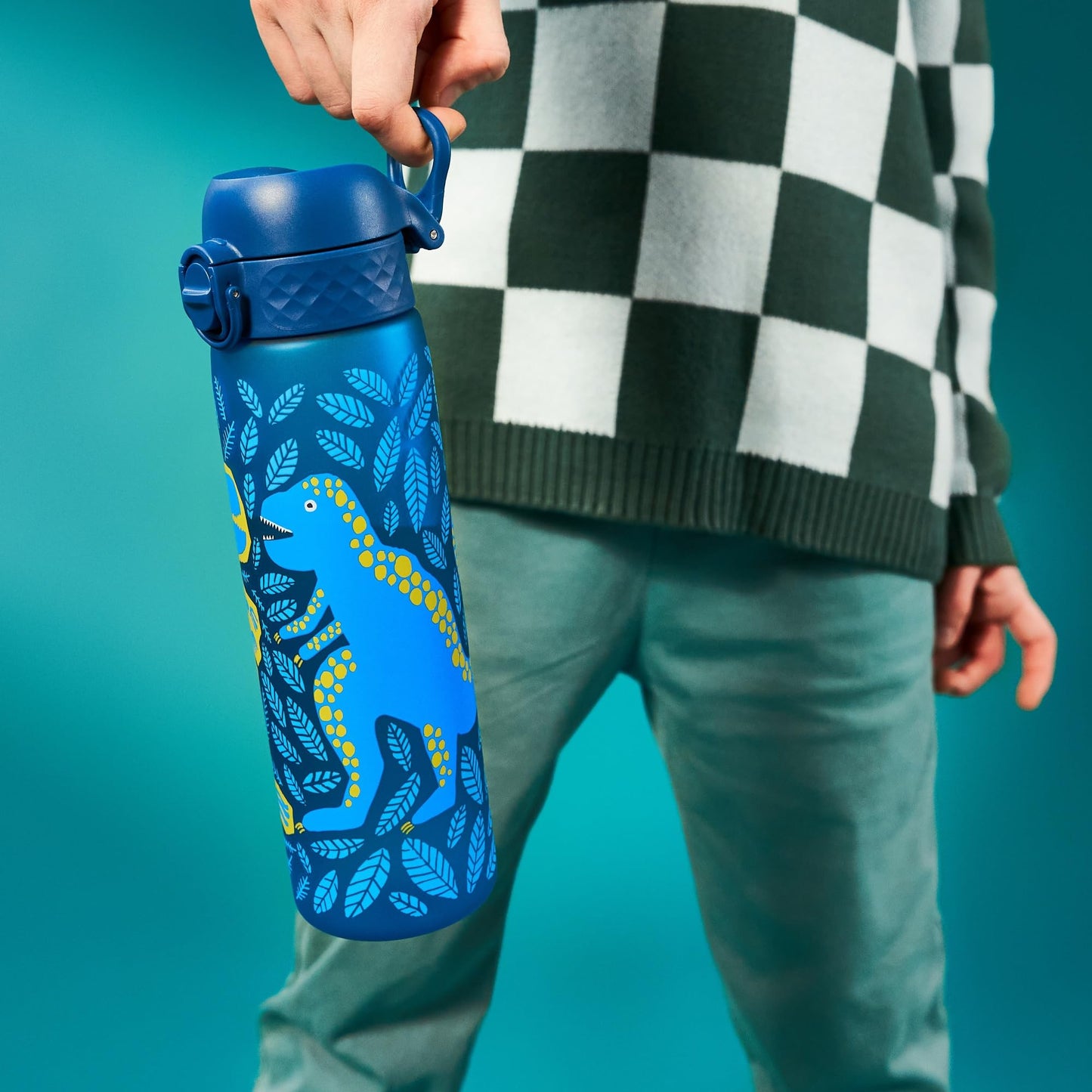 Ion8 Kid'S One Touch 2.0 On-The-Go Printed Water Bottle - Leakproof And Bpa-Free Water Bottle - Fits Car Cup Holders And Kid'S B