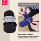 Zutano Unisex Organic Cotton Baby Booties With Gripper Soles, Gray Heather/Black, 12M