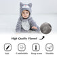 Tonwhar Unisex Baby Animal Halloween Costume Kid'S And Toddler'S Autumn Winter Outfits Jumpsuit(4-5 T,Gray Cat)