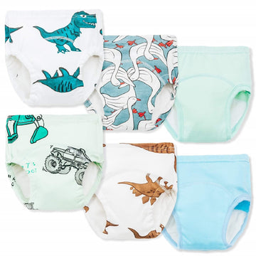 Joyo Roy 6Pcs Potty Training Underwear Boys Soft Cotton Toilet Training Pants Great Aabsorption Leakproof Baby Toddler Boy Under
