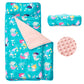 Beeweed Toddler Nap Mat, Rollup Design Kid Sleeping Mat With Removable Pillow & Minky Blanket, Toddler Sleeping Bag For Daycare