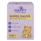 Happy Little Camper Super Saver Diapers, Size 1, 25 Count | Budget-Friendly Disposable Baby Diapers for Sensitive Skin | Hypoall
