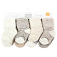 Hudson Baby Unisex Baby Cotton Rich Newborn And Terry Socks, Beige Stripe 8 Pack, 6-12 Months