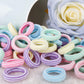 Qarwayoc 300Pcs Seamless Hair Ties For Girls, Cotton Mini Hair Ties Bands Kids, Soft Small Baby Ponytail Holders, Toddler Elasti