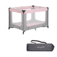 Dream On Me Zodiak Portable Playard In Grey And Pink, Lightweight, Packable And Easy Setup Baby Playard, Breathable Mesh Sides A