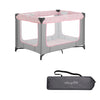 Dream On Me Zodiak Portable Playard In Grey And Pink, Lightweight, Packable And Easy Setup Baby Playard, Breathable Mesh Sides A
