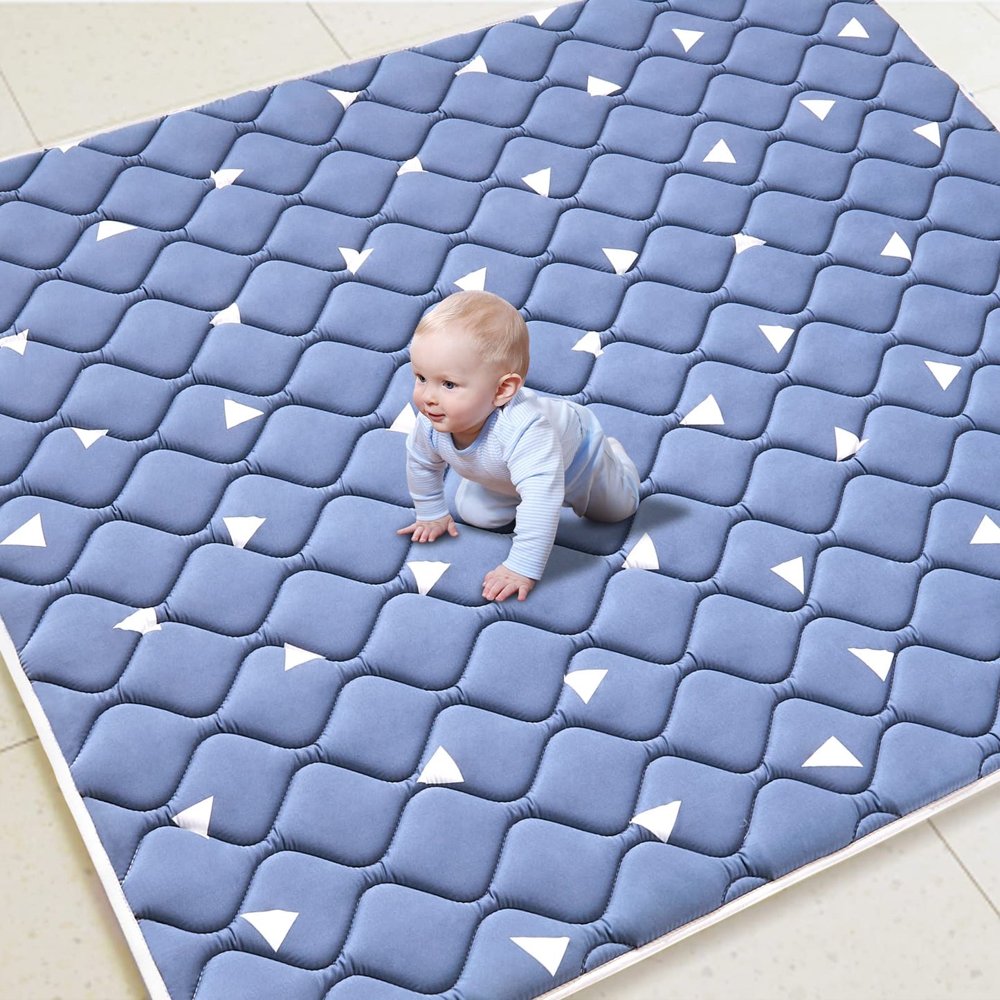 Baby Play Mat 79' X 71', Large & Thick Baby Mat For Floor, Non-Slip Cushioned Baby Play Mat For Playing, Baby Crawling Mat For